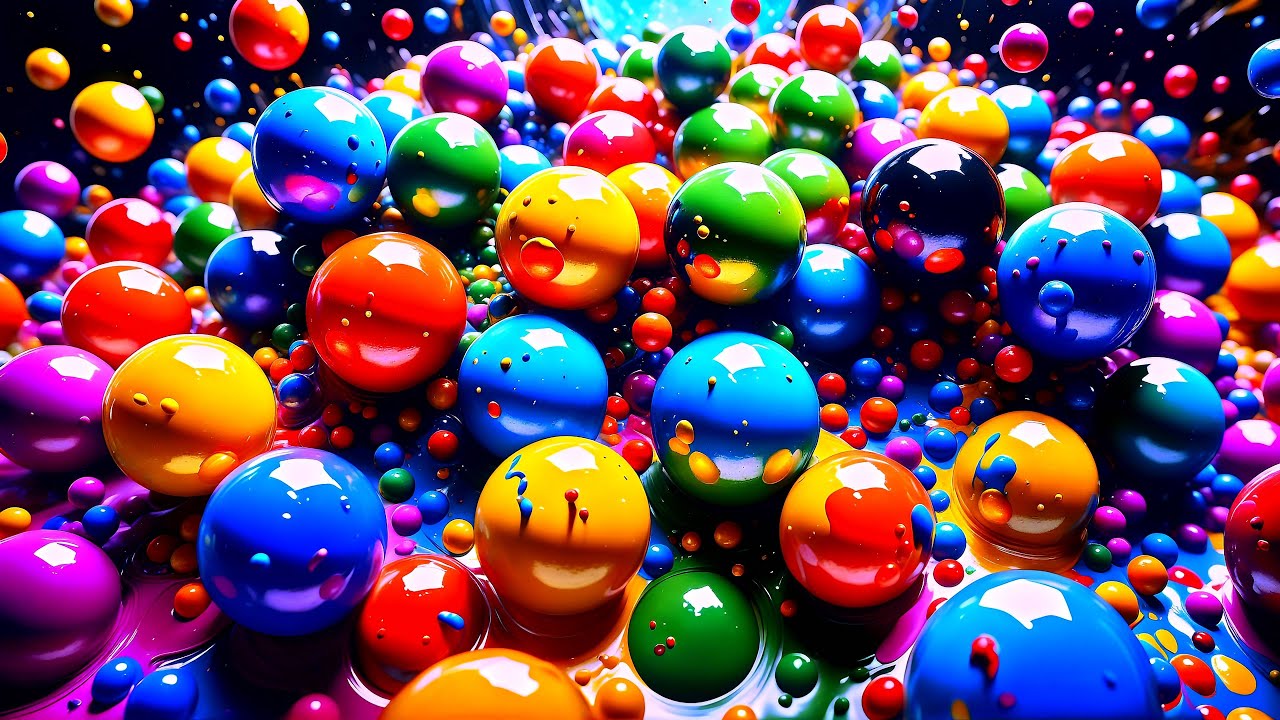 Schwebende Farbmuster - Urheberrechtsfreies Hintergrundvideo ohne Ton 4K