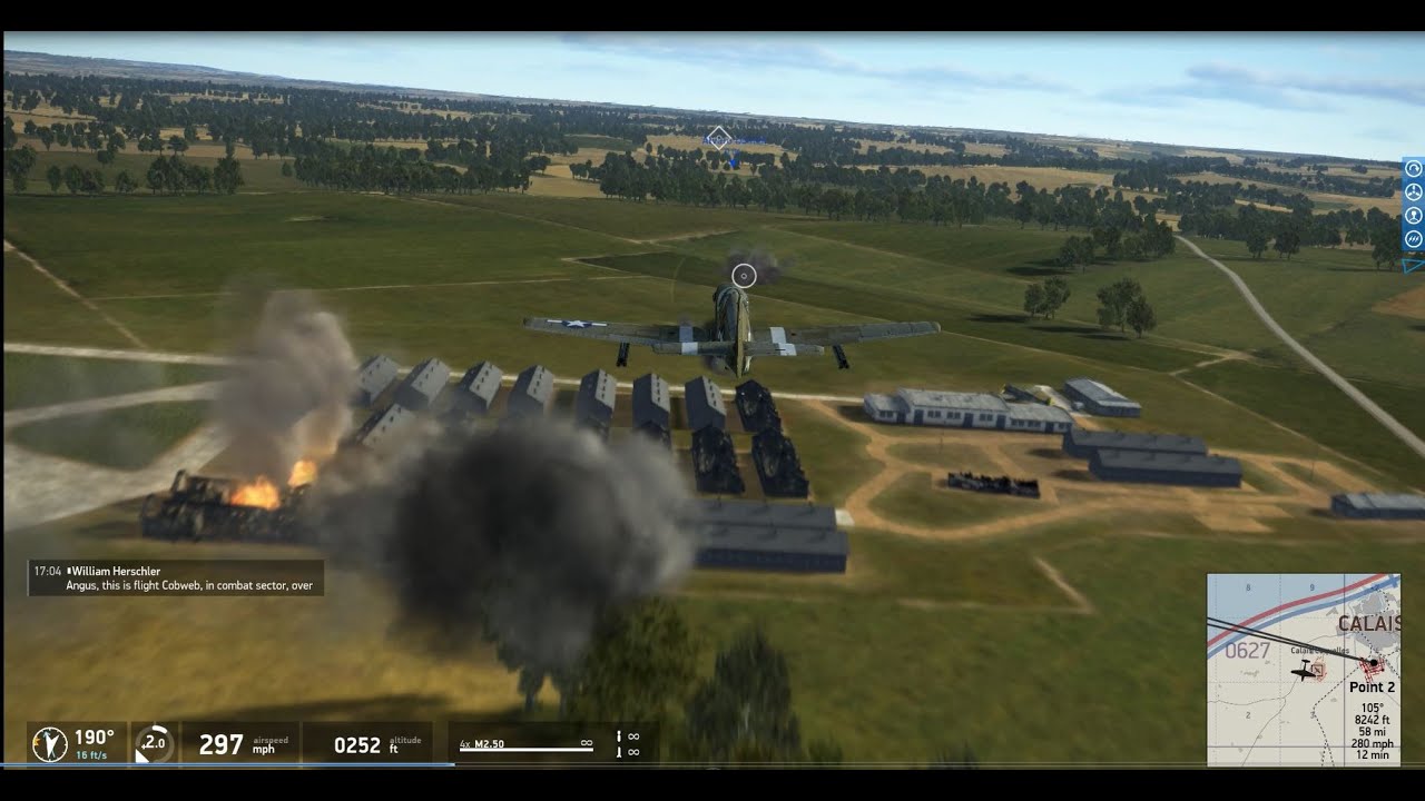 IL 2 Sturmovik American Captain Alvaro Domek Escort Bombers to Bomb Calais France