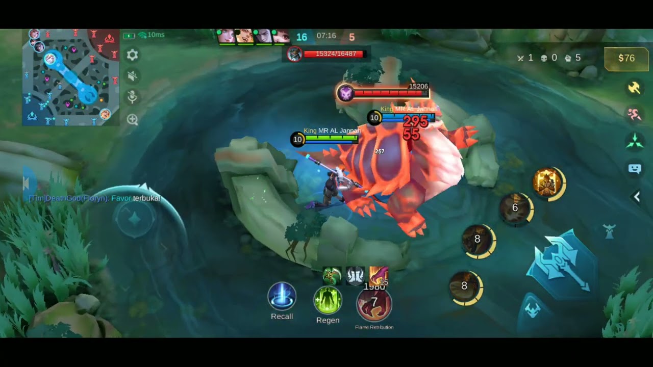 Main ml pakek hp lag alhamdulillah masih bisa menang heheheh