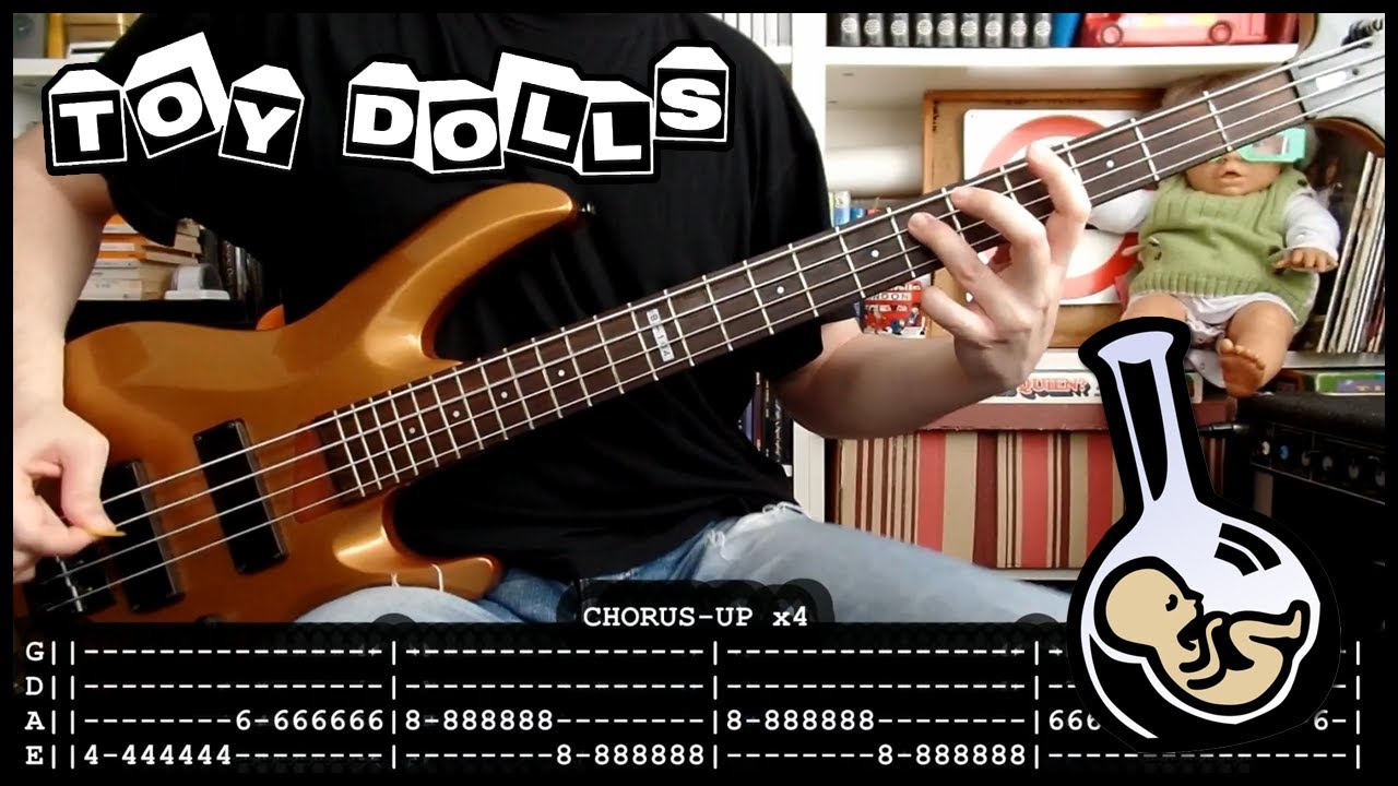 TOY DOLLS - Glenda and the test tube baby (bass cover w/Tabs & lyrics)