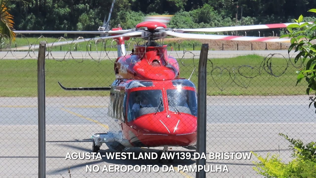 AGUSTA-WESTLAND AW-139 (PR-MRT) DA BRISTOW TÁXI AÉREO NO AEROPORTO DA PAMPULHA 