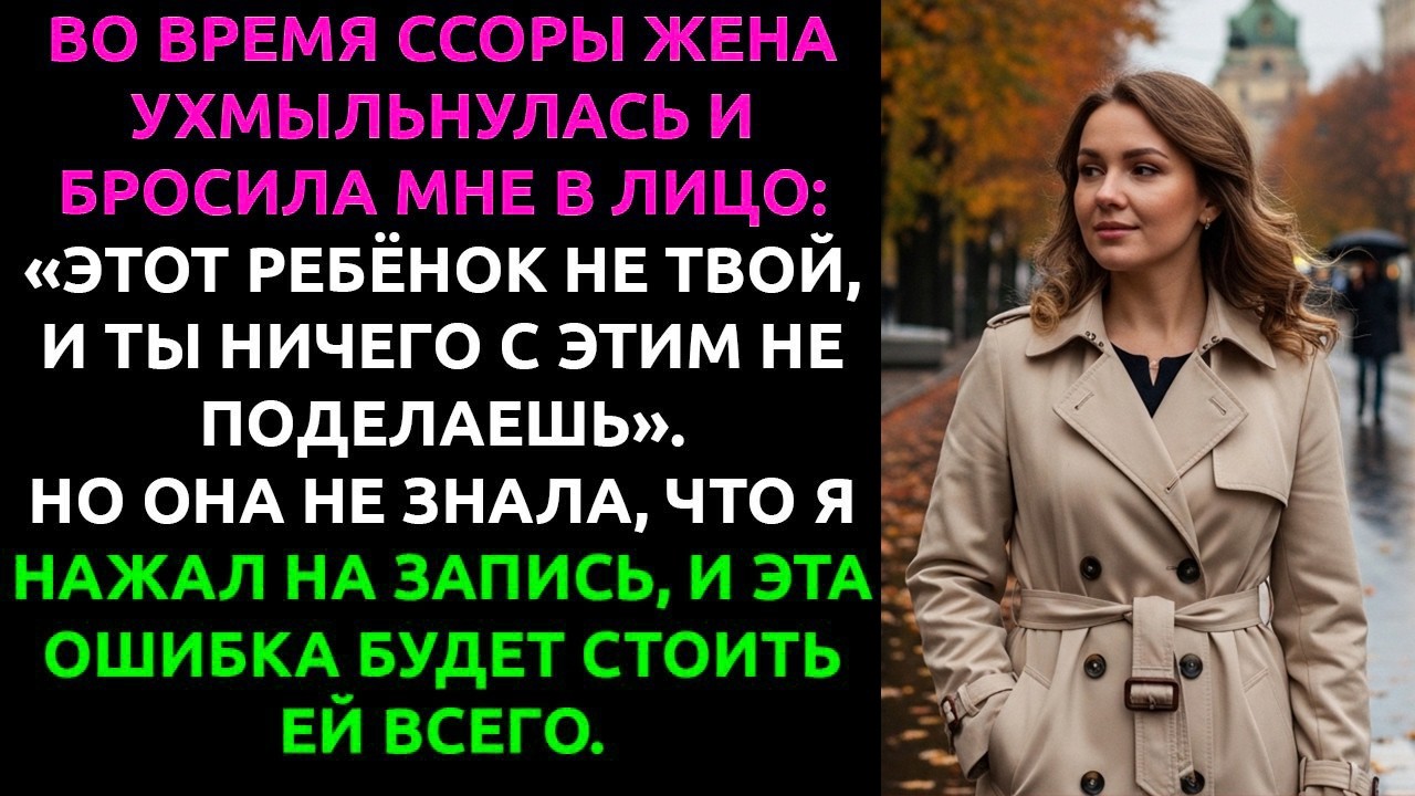 Жена призналась, что РЕБЁНОК не мой — и не знала, что я включил ЗАПИСЬ