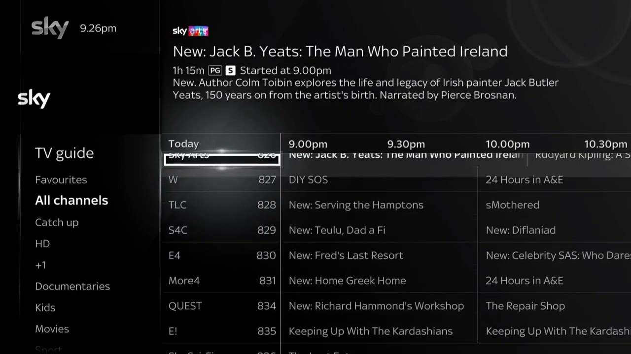 Sky EPG - 14/3/2023 9:24pm