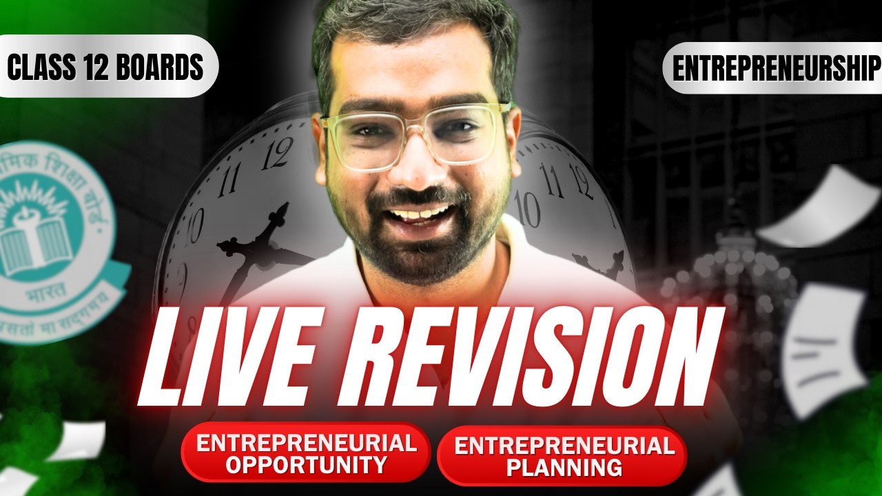 Chapter 1 & 2 REVISION 💥 | Entrepreneurship Class 12 CBSE Boards 2026
