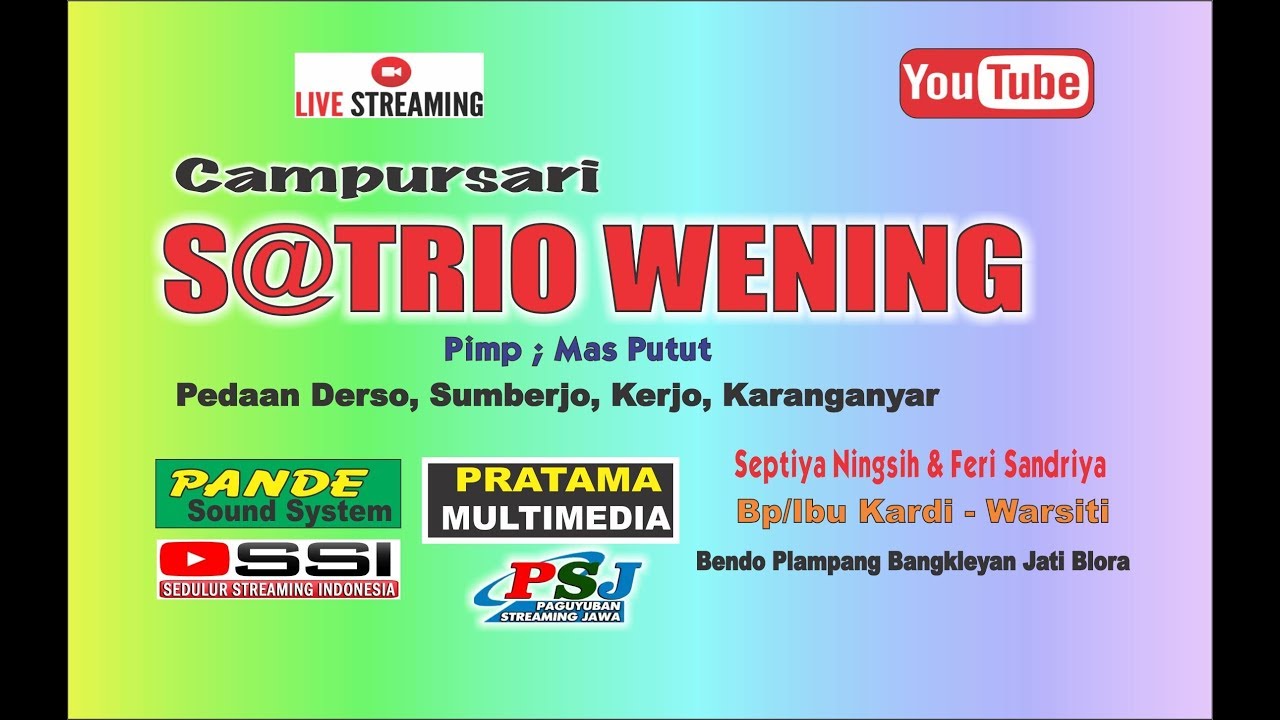 LIVE S@TRIO WENING / PANDE AUDIO / PRATAMA SHOOTING  # LIVE ; BENDO PLAMPANG JATI BLORA