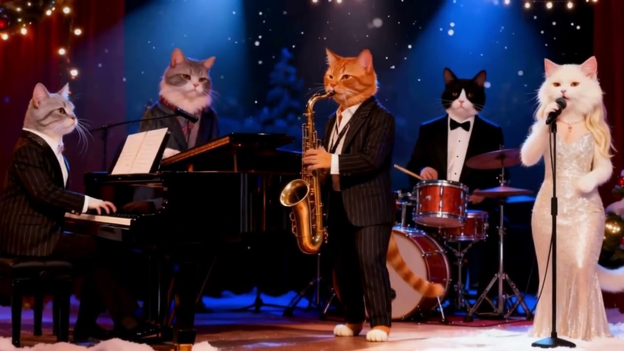 Christmas Jazz Cover &ndash; O Little Town of Bethlehem (Anthropomorphic Cat Band)