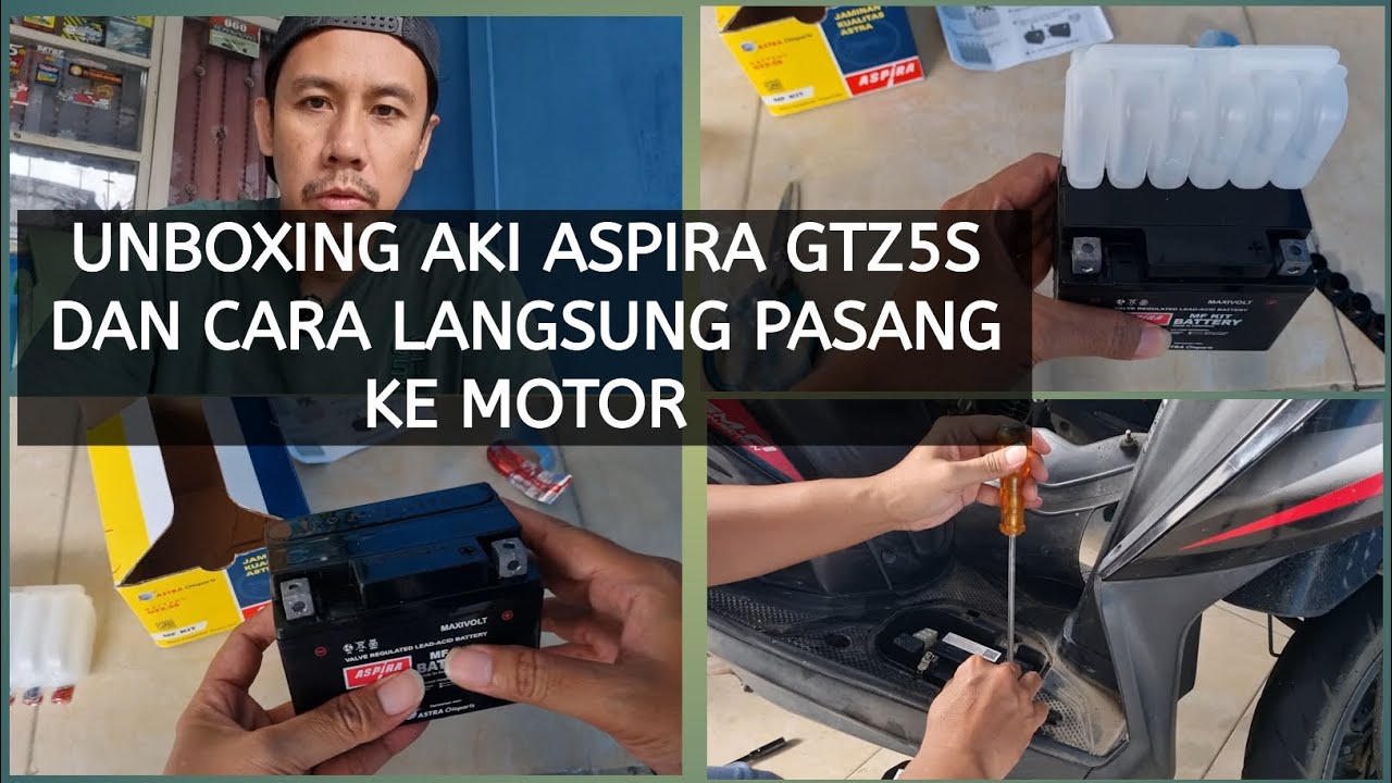 Unboxing Aki Motor Aspira GTZ5S dan Cara Pemasangan Langsung ke Motor Vario 110 LED