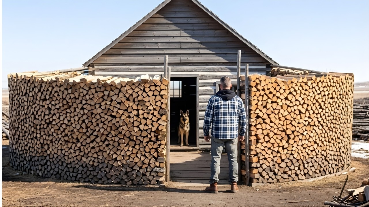 They Mocked the Veteran and His Dog’s Wraparound Shed — Until Firewood Stayed Dry All Winter