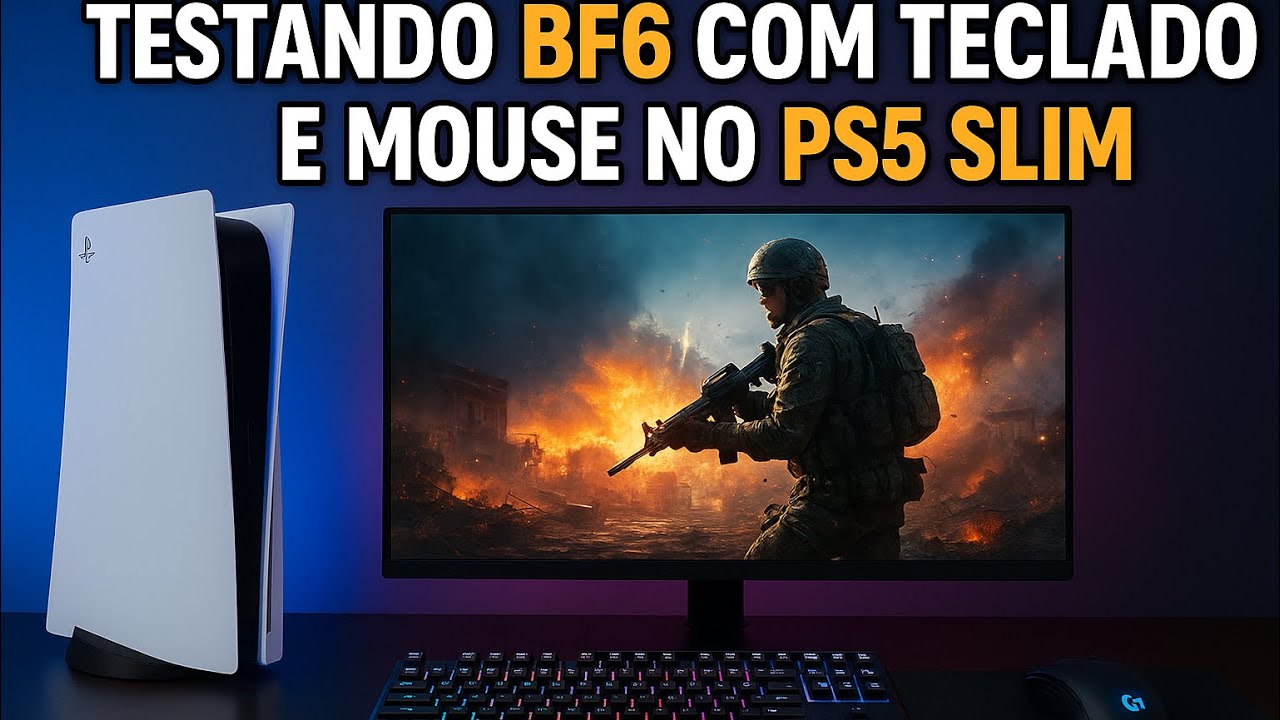 Testei BF6 Com Teclado e Mouse no PS5 Slim