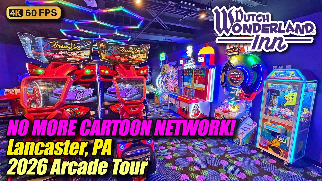 Wondercade @ Dutch Wonderland Inn (Lancaster PA), March 2026 arcade tour, new 4K full walkthrough