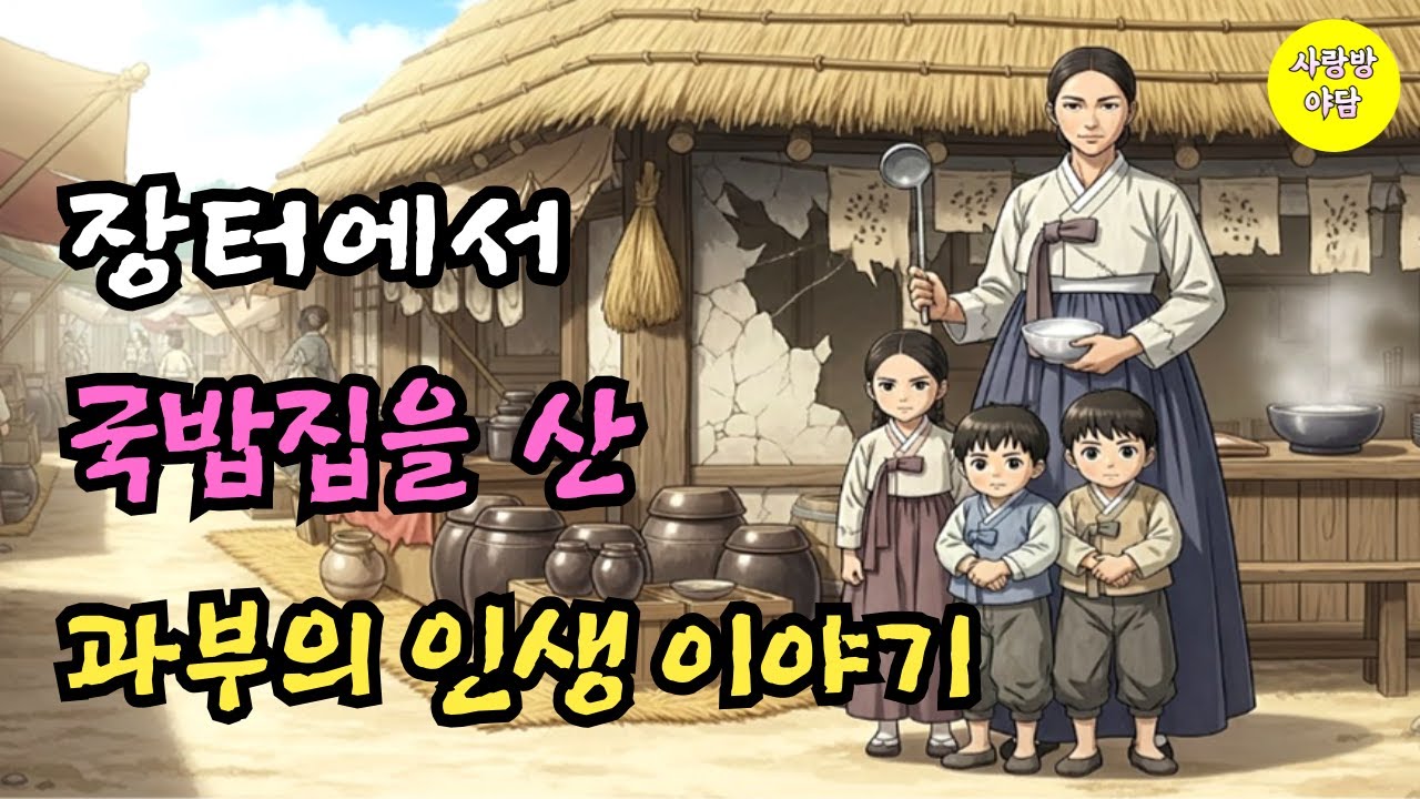 장터에서 죽밥집을 산 과부, 인생이 바뀌었다
