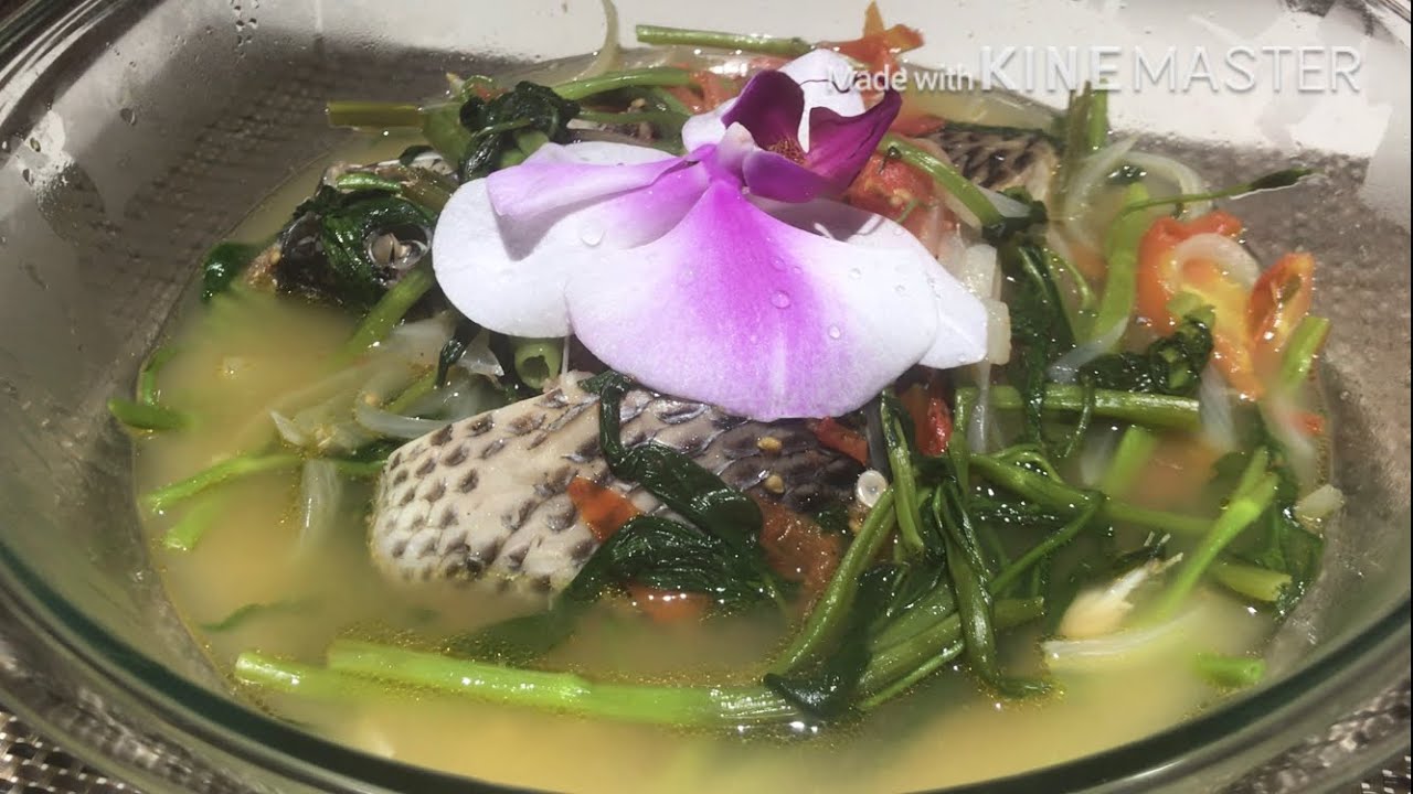 Sinigang na Tilapia with Kangkong(Morning Glory)- Filipino Dish