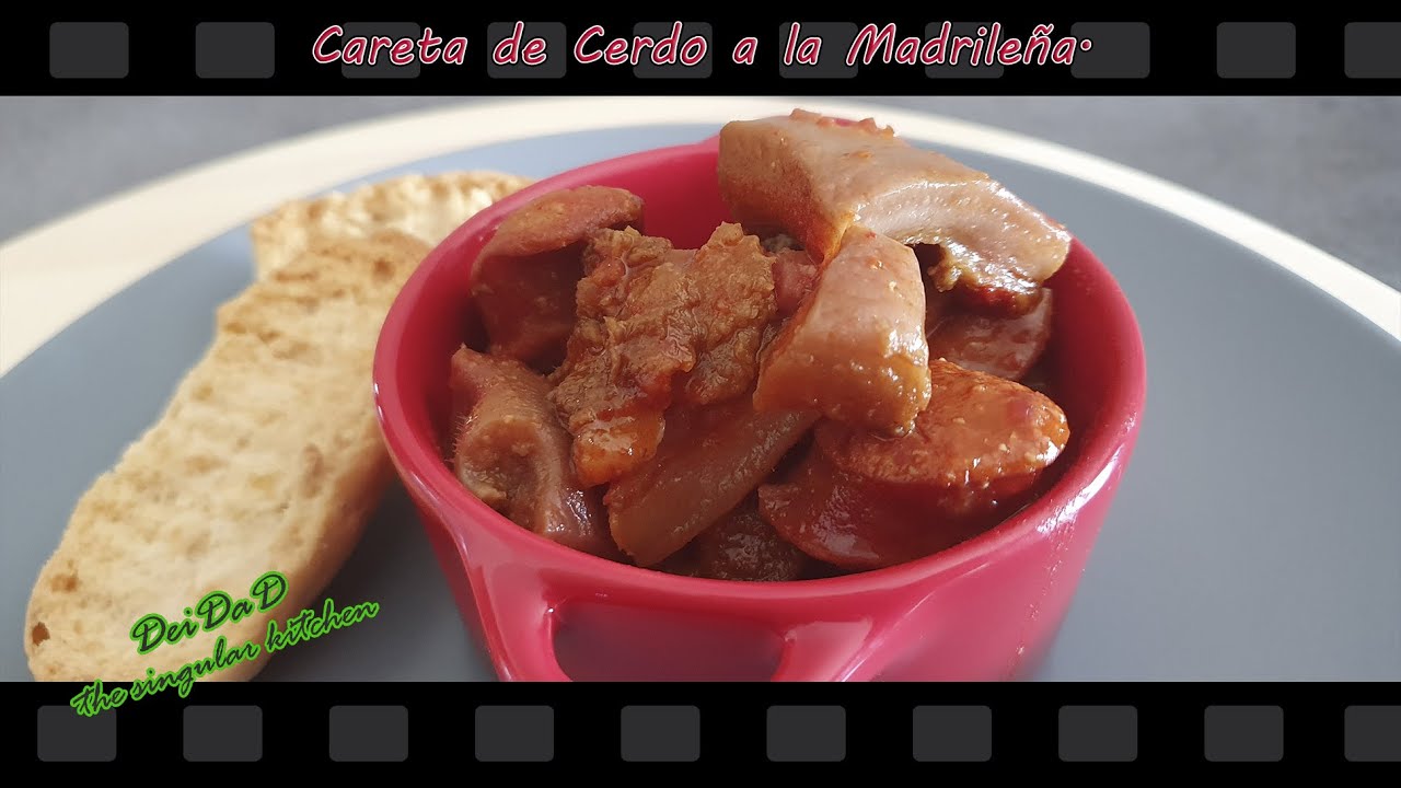 Careta de cerdo a la Madrileña
