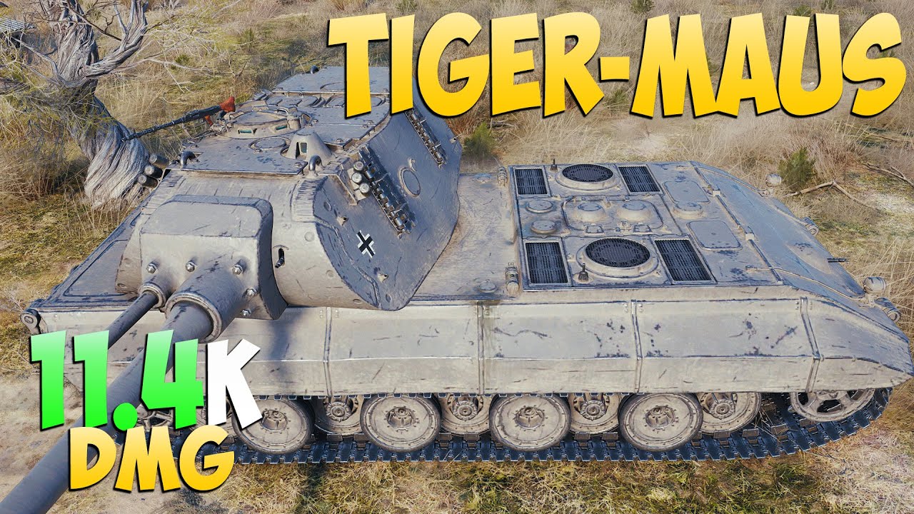 Tiger-Maus - 4 Kills 11.4K DMG - Безумный! - Мир Танков
