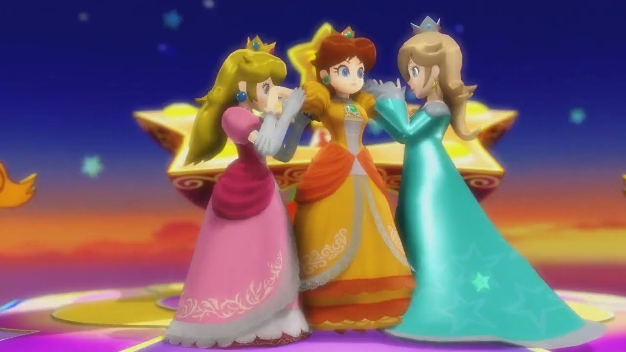 mmd (super mario peach, daisy, and rosalina) spring of life perfume
