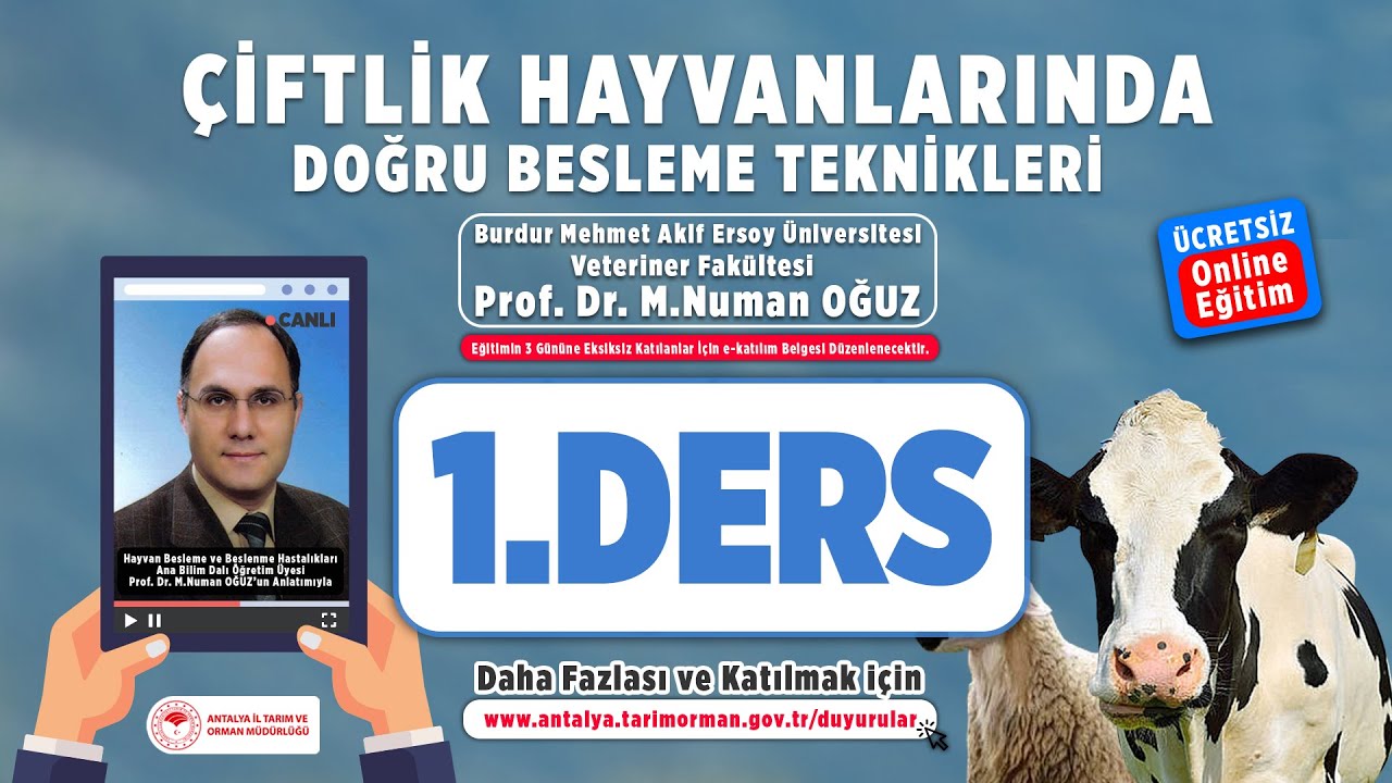 Çiftlik Hayvanlarında Doğru Besleme Teknikleri 1.Ders