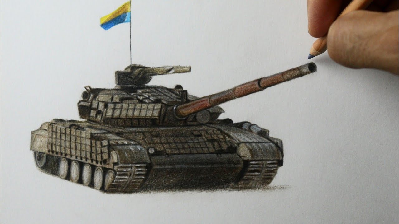 Como desenhar um Tanque de Guerra Ucraniano