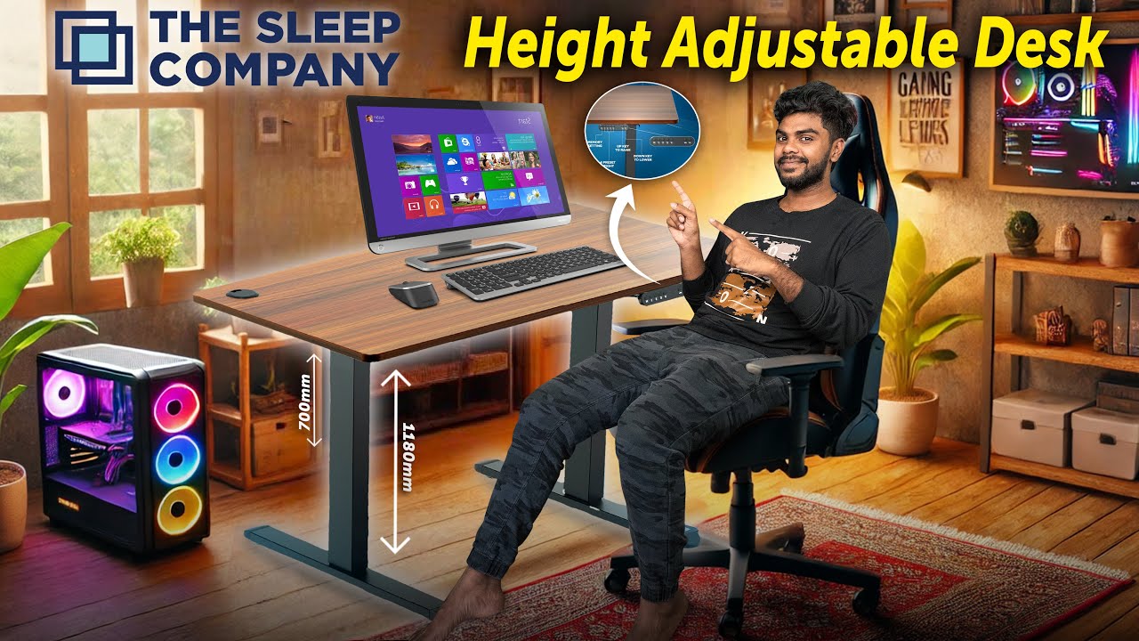 Best Height Adjustable Standing Desk⚡️ The Sleep Company Adjustable Desk Review in Tamil