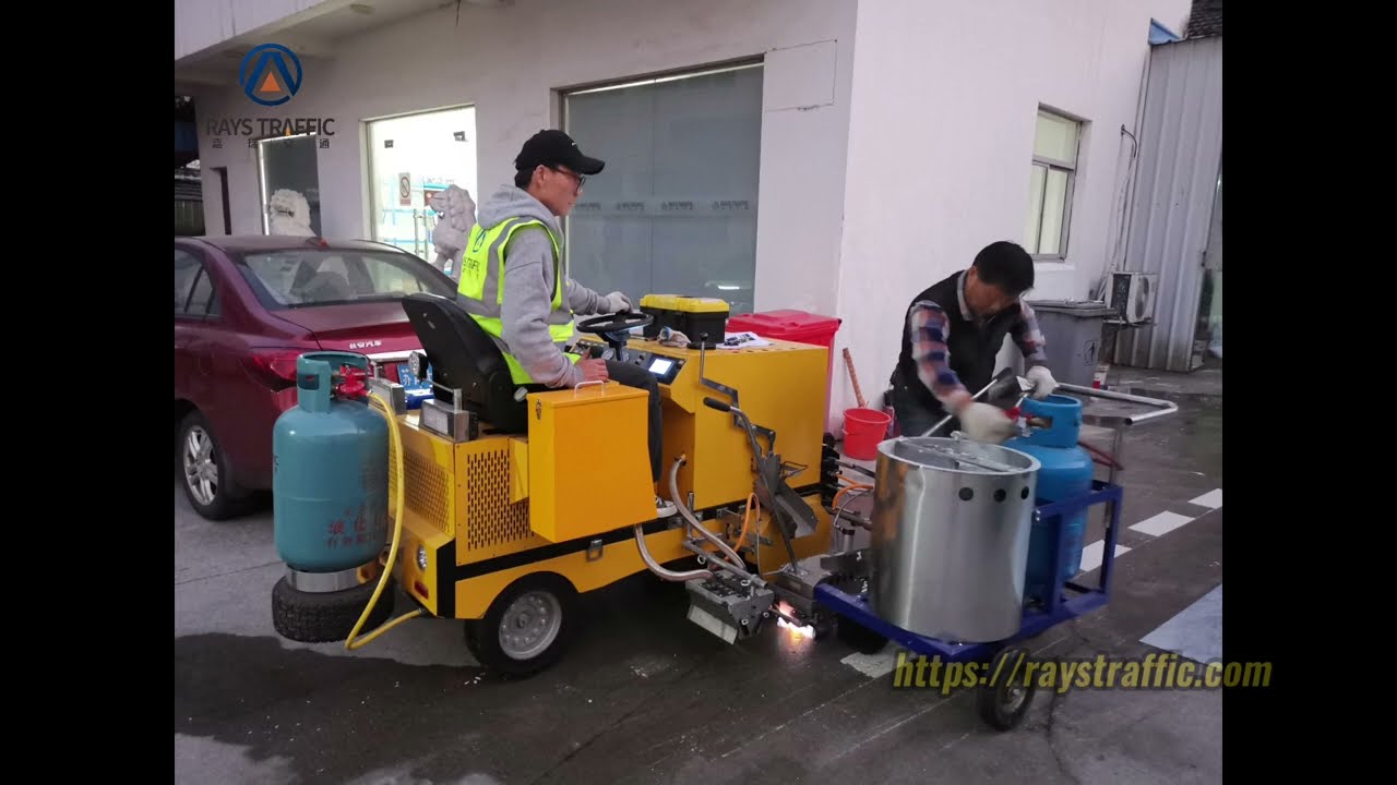 W-TPD Driving Thermoplastic Road Marking Machine Test before Delivery-Rays Traffic