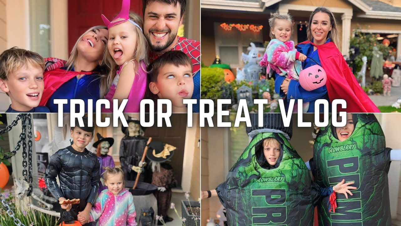 Epic Trick-or-Treat Vlog! Over 1,000 candies given out to all the little ghouls and goblins!
