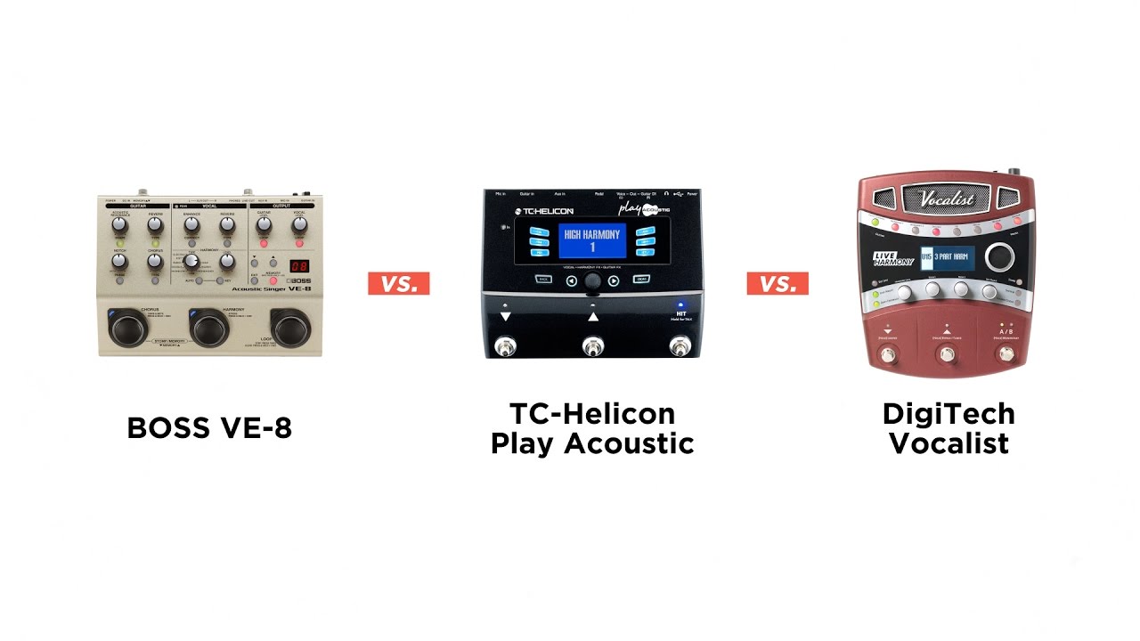 TC-Helicon Play Acoustic vs. BOSS VE-8 vs. DigiTech Vocalist: Hands-On Demo, Review, & Rankings