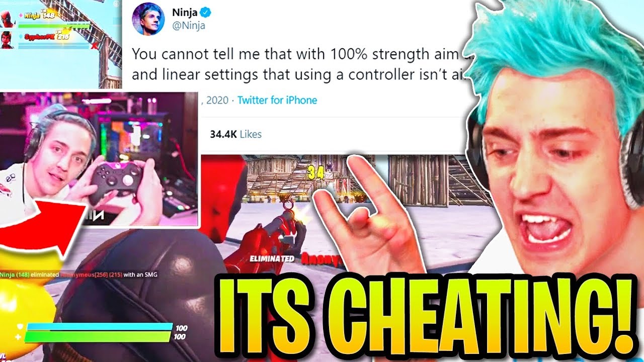 NINJA Tries PROVING Controller is OP for 18 MINUTES straight... (Fortnite)