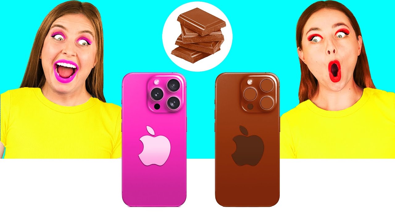 Real Food vs Chocolate Food Challenge by BaRaFun Gold