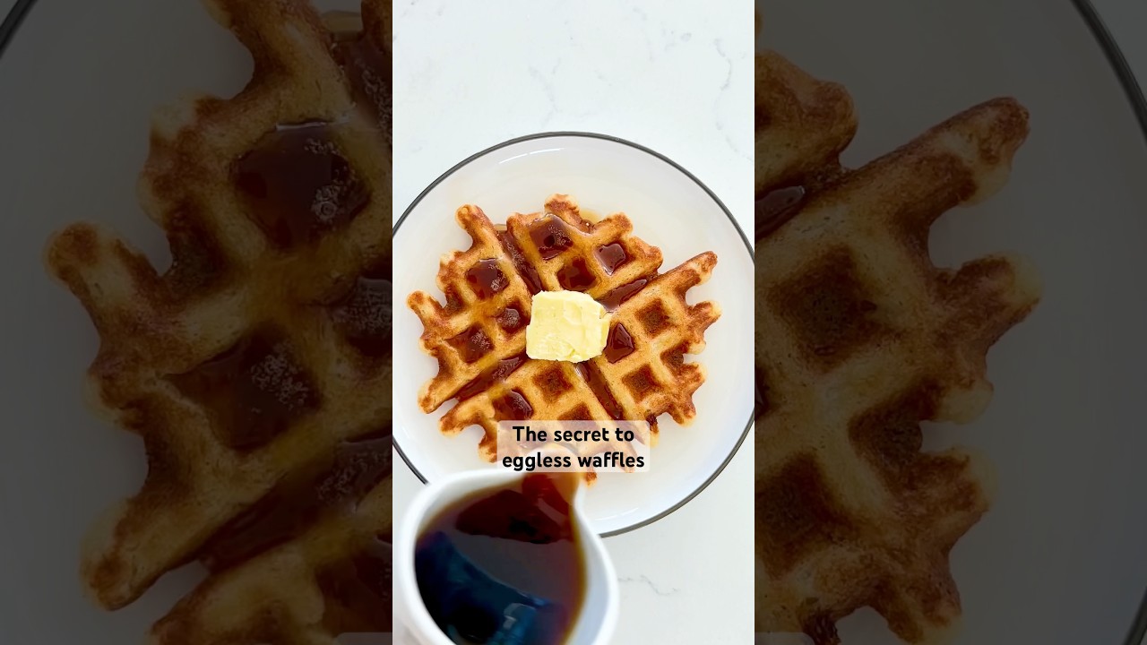 The Secret to Fluffy Eggless Waffles!