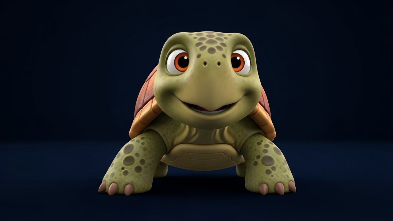 Baby Turtle Crawls So Slow! 🐢💚 | Cute Movement Song for Kids | Gentle Nursery Rhyme