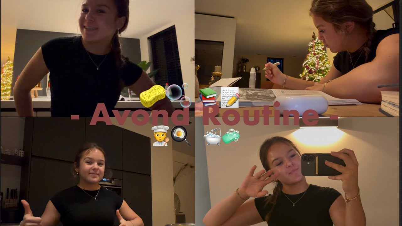 Avond Routine ~ eten maken, schoolwerk, relaxen etc🌉🌕