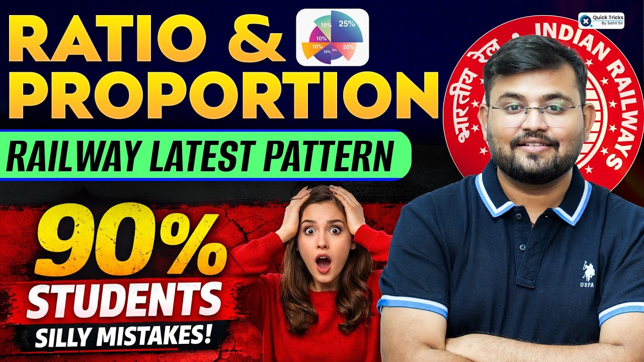 Railway Exam 2026 🚆| Ratio & Proportion Latest Pattern Based Question 🤩 | Sahil sir