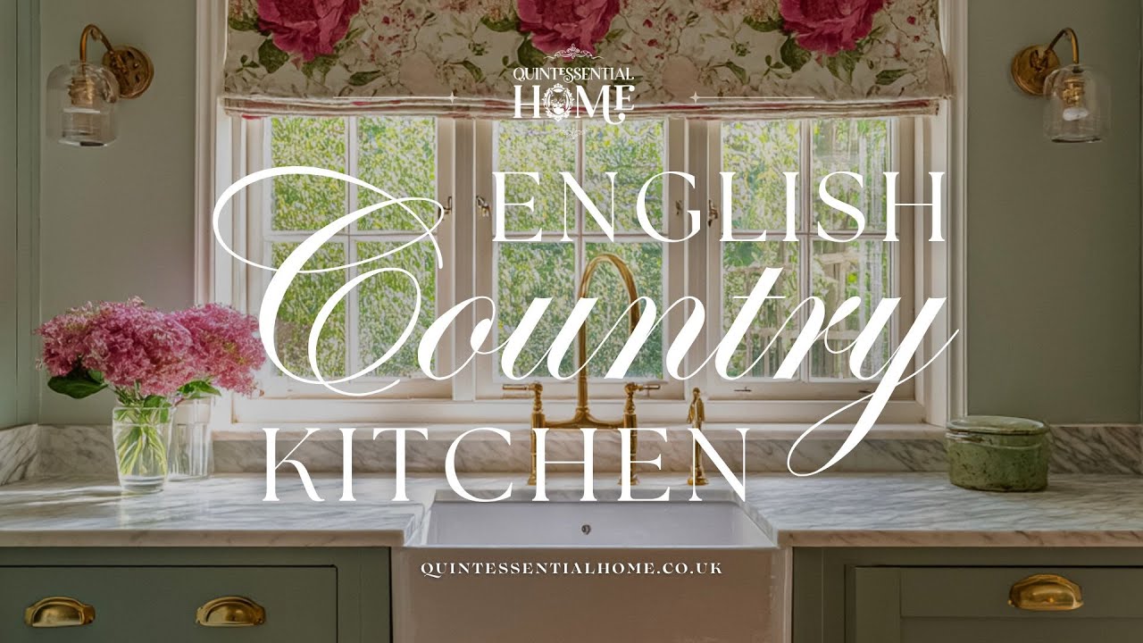 English Country Kitchen Ideas & Inspiration • Calm Piano TV Background Music • Quintessential Home
