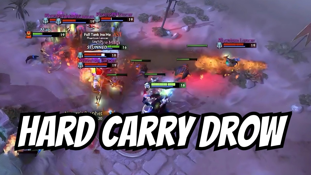 How to play Drow Ranger | Carry Guide | 7.39d