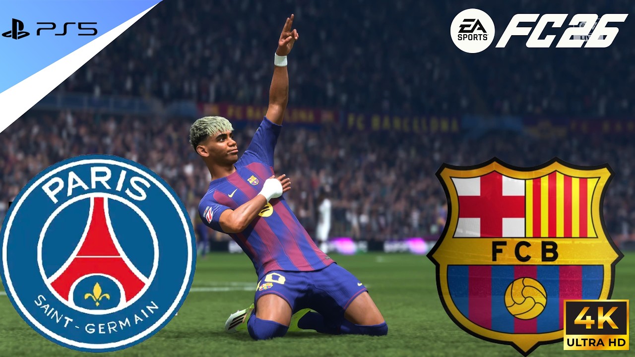 FC26 Gameplay| Barcelona Vs PSG| PS5| 4K