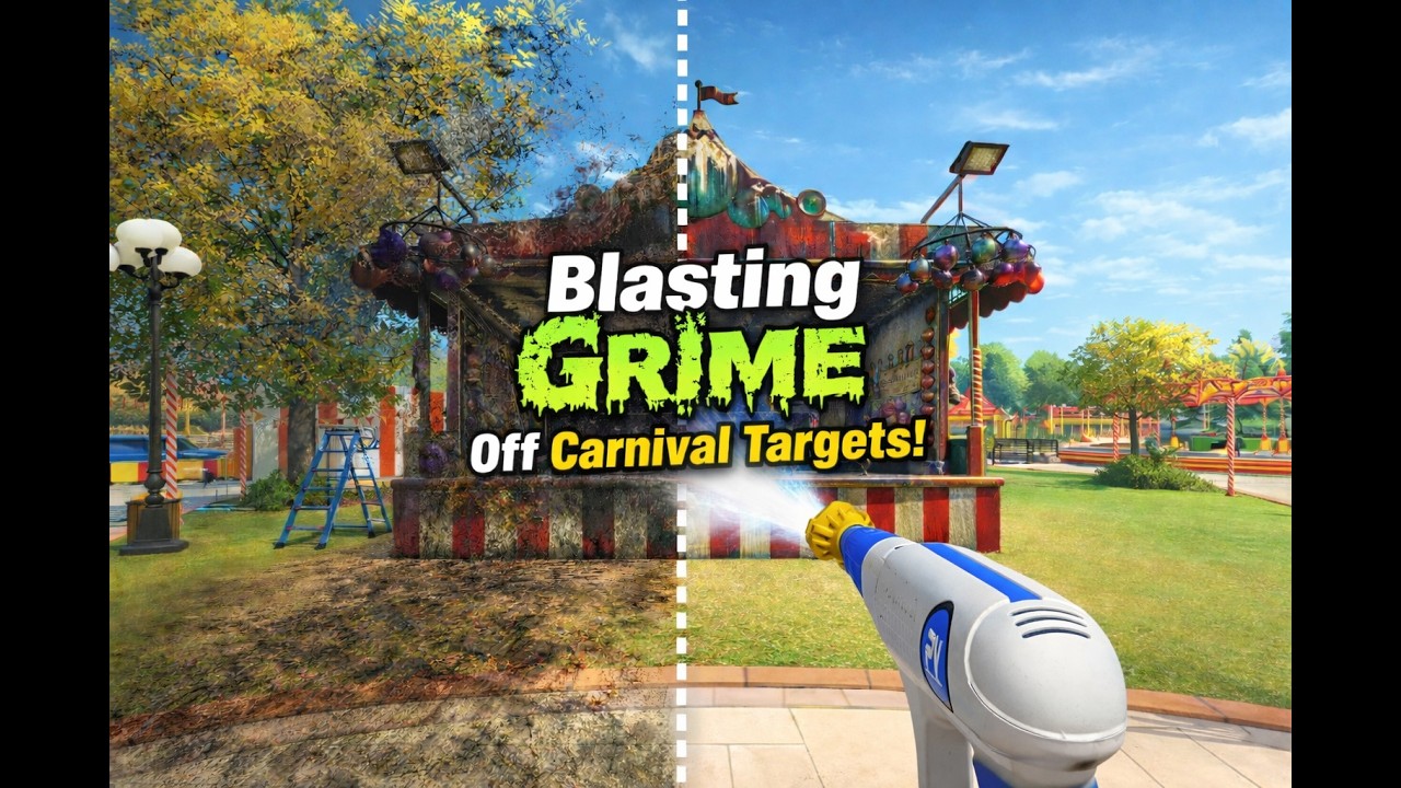Blasting Grime Off Carnival Targets! PowerWash Sim 2 Relaxing