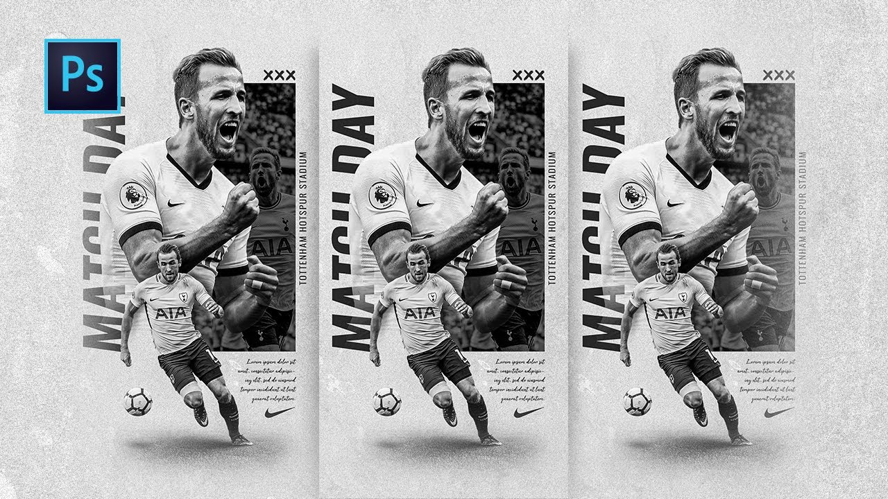 Cómo hacer un Poster Deportivo en Adobe Photoshop | Sports Poster Harry Kane