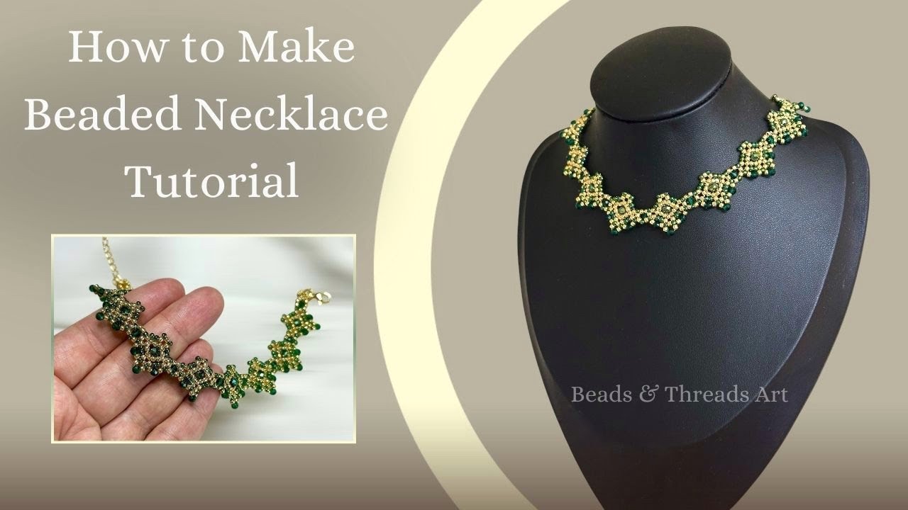 How To Make This Stunning Gold Beaded Necklace At Home?