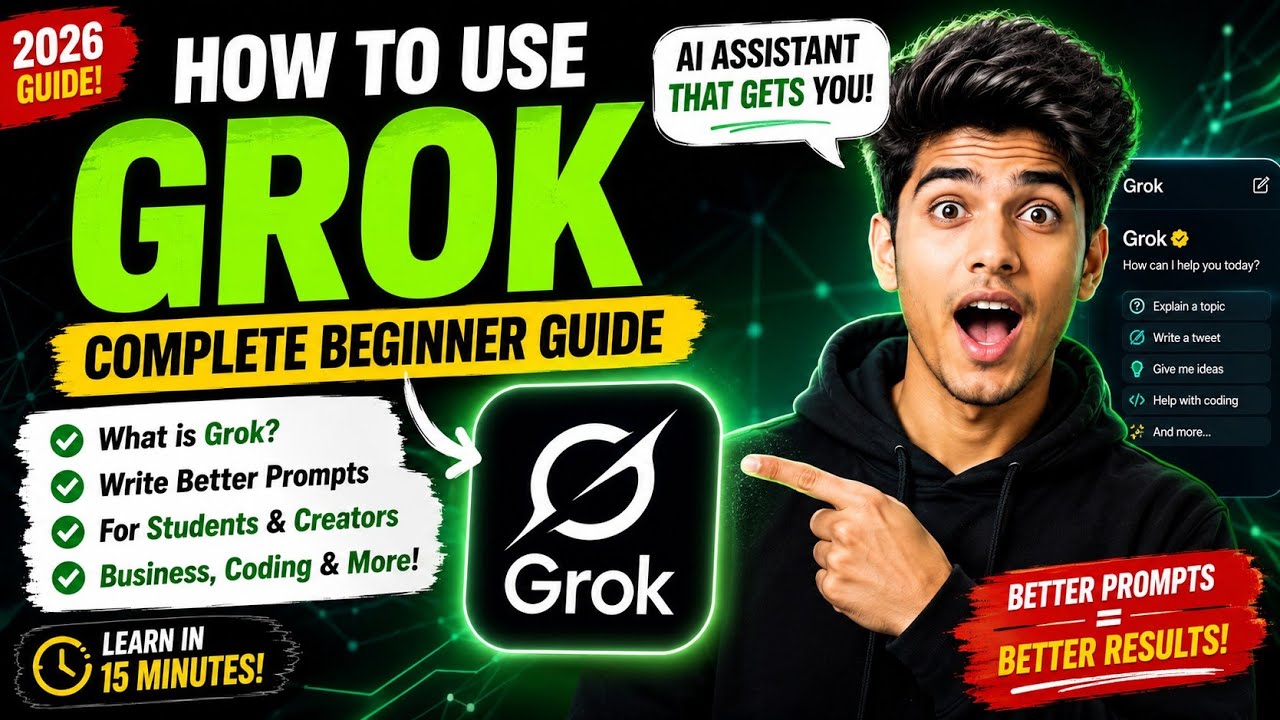 How to Use Grok AI for Beginners (2026) | Complete Grok Tutorial Step by Step