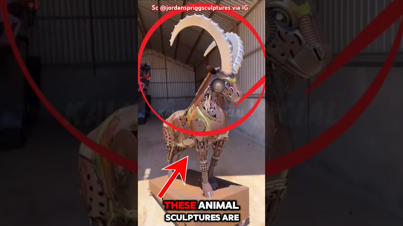 Amazing this ANIMAL STATUE is MADE FROM SCRAP IRON‼️
