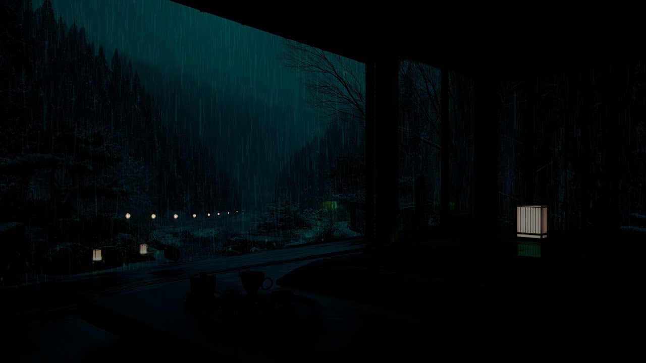 Gentle Garden Rain Sounds at a Cozy Cabin 🌧 (No Ads) | Soothing Night Rain for Deep Sleep & Calm