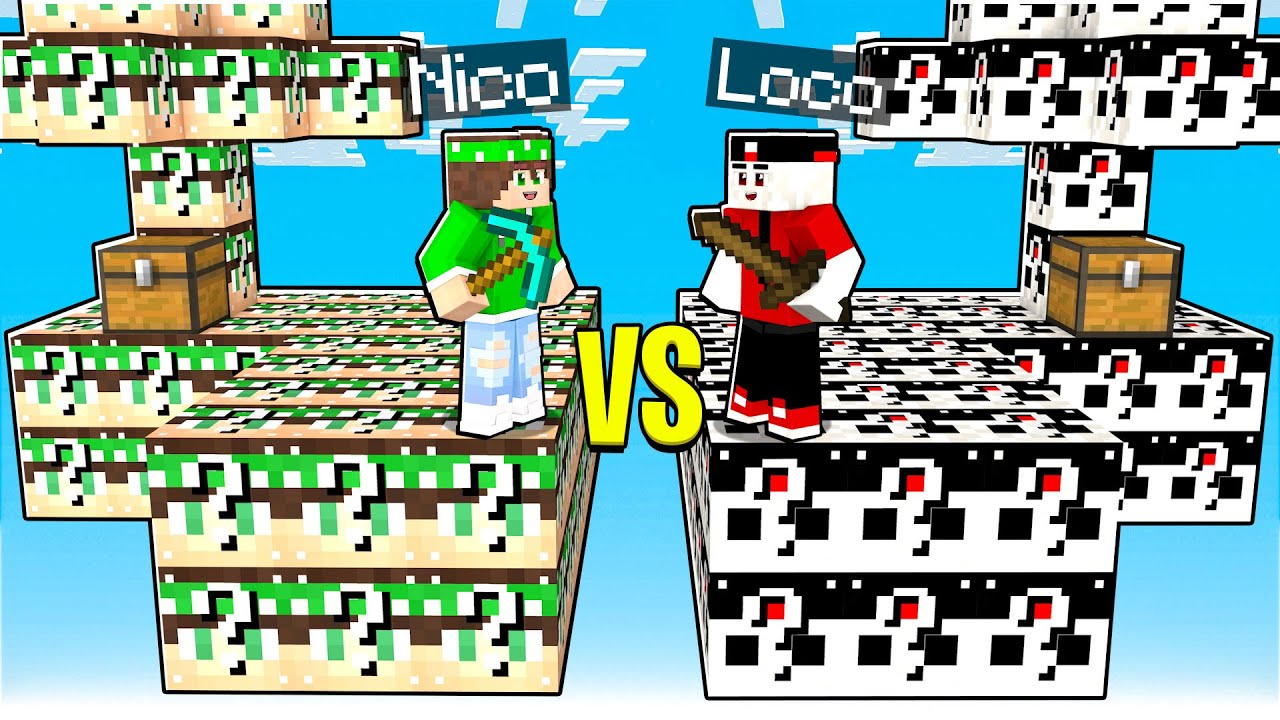 LUCKYBLOCK *NICO* contro LUCKYBLOCK *LOCO* su MINECRAFT!