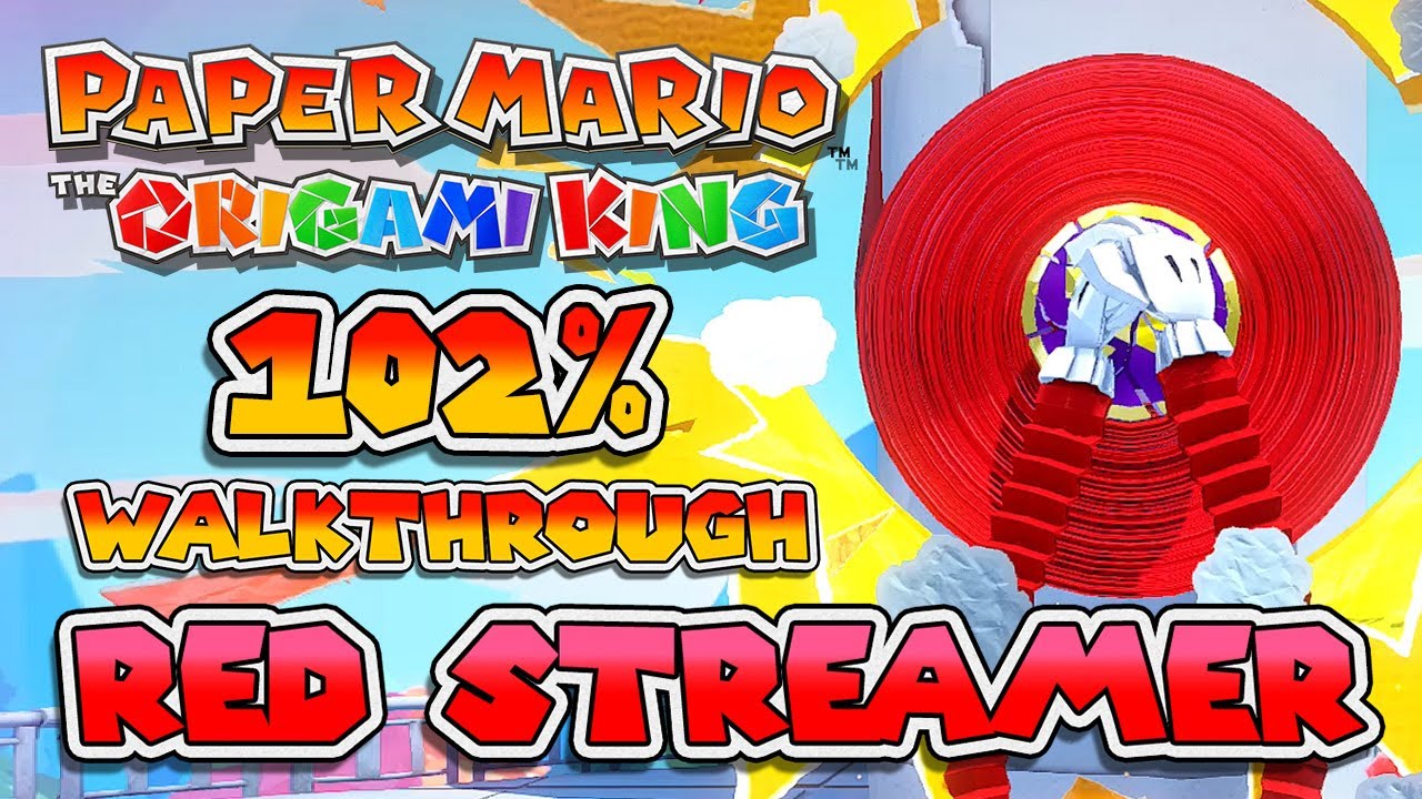 Paper Mario The Origami King Walkthrough #1: Red Streamer Area [NO ACCESSORIES / NO GAME OVER]