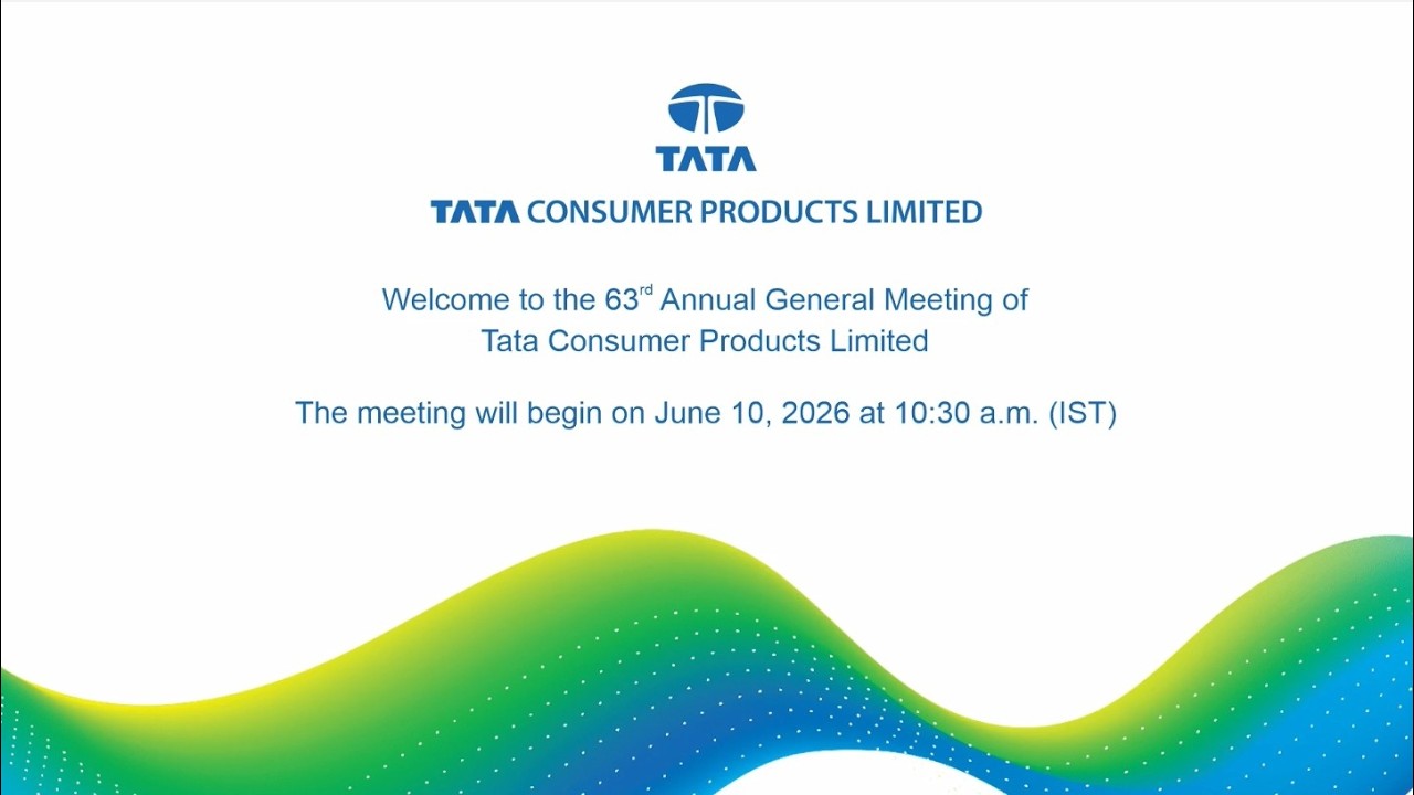 Webcast Recording of Tata Consumer Products' 63rd Annual General Meeting (AGM) 2025-26