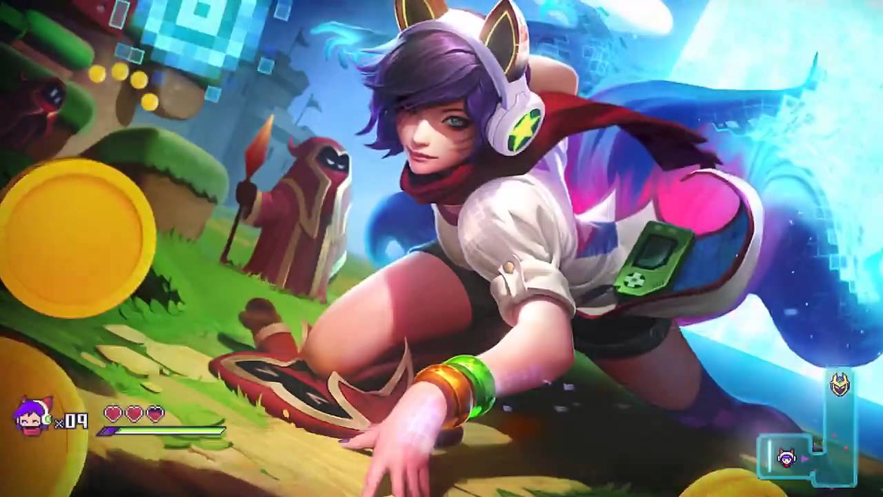 Arcade Ahri Login Screen Animation Theme Intro Music Song【1 HOUR】