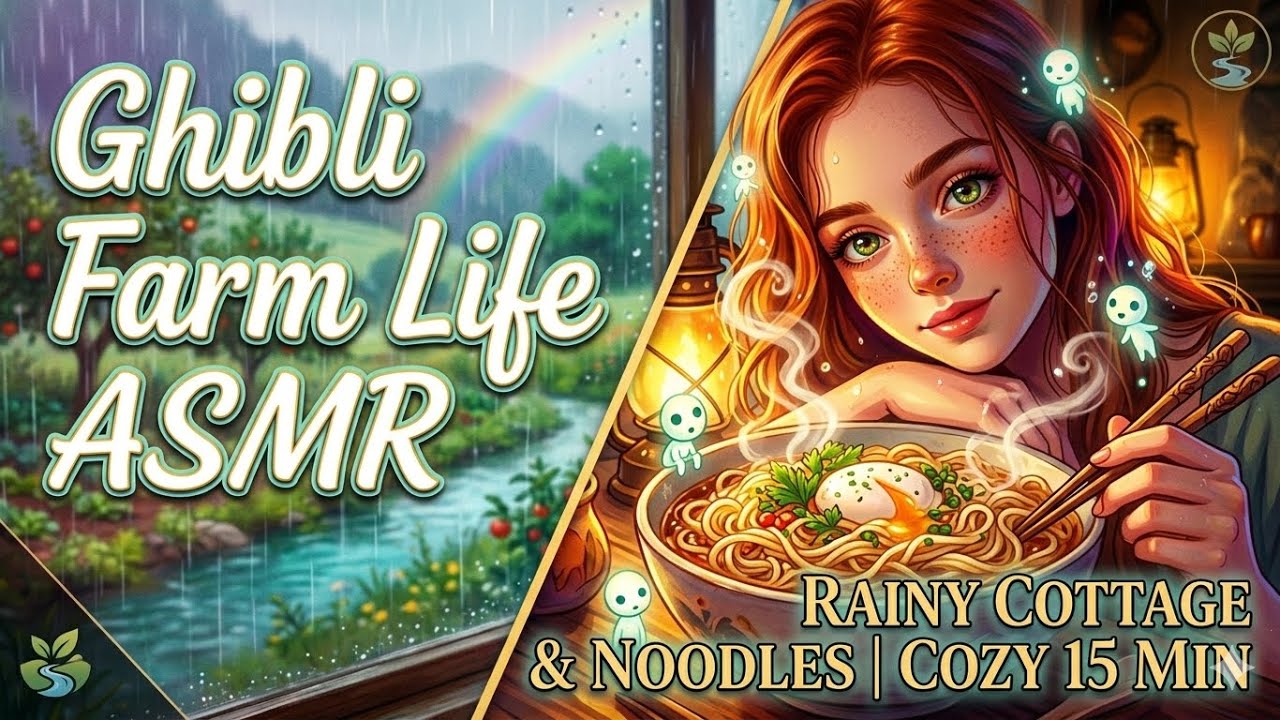 Cozy Ghibli-Inspired Noodle Bar (From Sun to Rain) | Perfect for Study & Sleep ☀️🍜🌧️😴