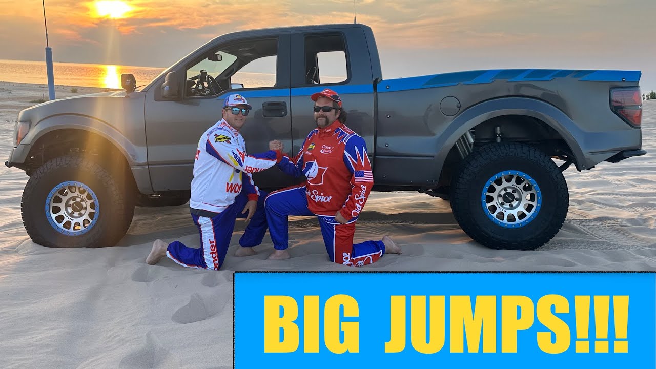 Jumping F150s At Silver Lake Sand Dunes!
