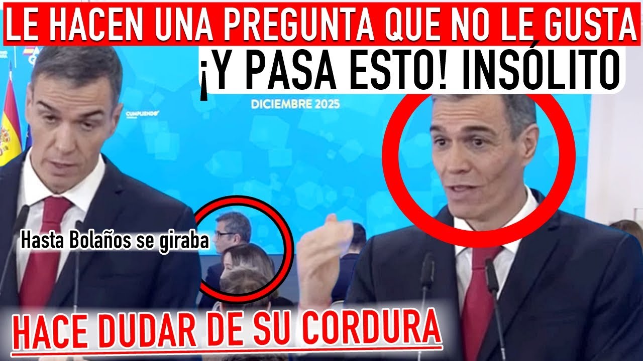 😱Pedro S&Aacute;NCHEZ PIERDE los PAPELES ante PREGUNTA INC&Oacute;MODA &iexcl;LLEGANDO A CUESTIONAR SU CORDURA!😱