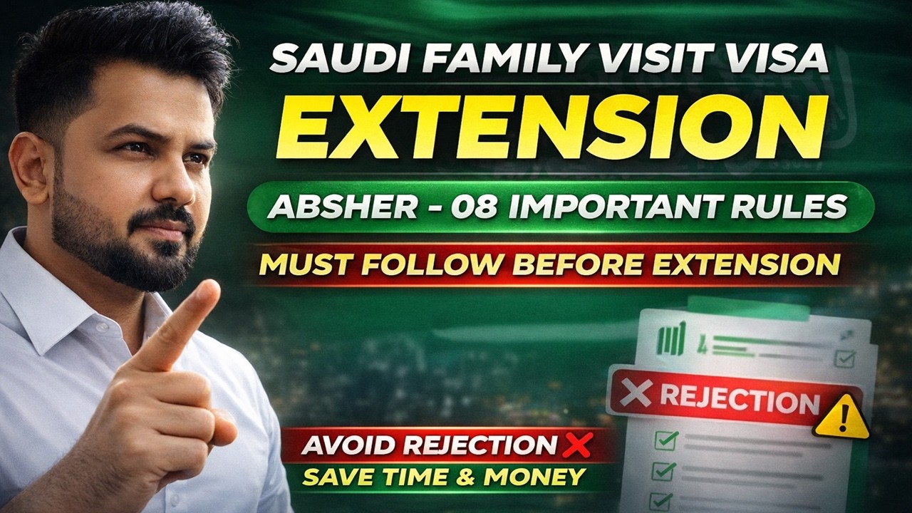 SAVE Time & Money 💰 | Saudi Family Visit Visa Extension Absher Rules