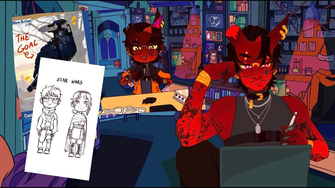 Doing thumbnail art and chill ! (VOD)