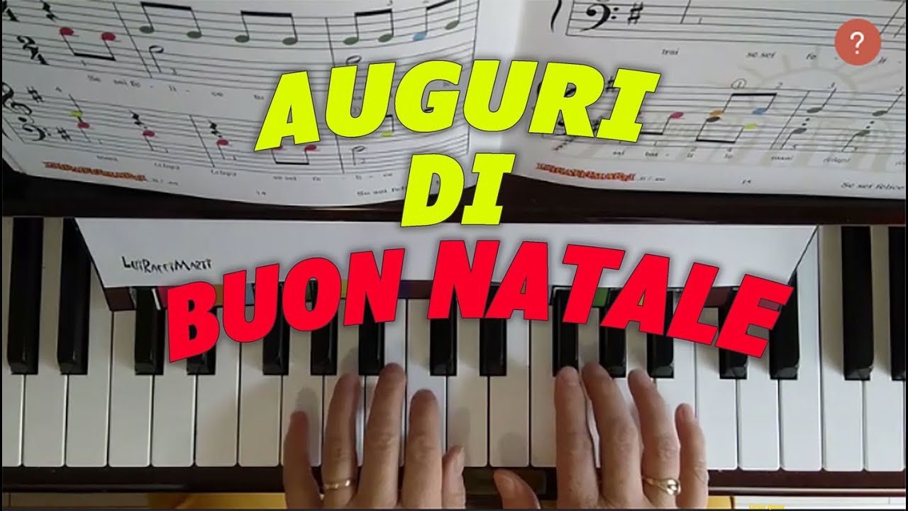 Auguri di Buon Natale. Facile al pianoforte.
